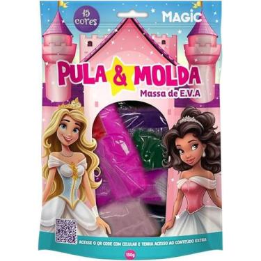 Imagem de Massa de Modelar EVA Pula e Molda 150g - Princesas - Magic Kids