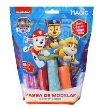 Imagem de Massinha De Modelar Da Patrulha Canina Com 20 Peças Meninos Infantil E