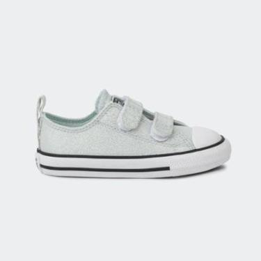 Imagem de Tênis Casual Infantil Converse Chuck Taylor All Star 2v Prism Glitter Cinza-Masculino