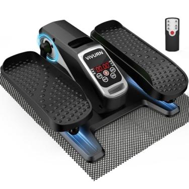 Imagem de VIVURN -018 Mini exercitador motorizado de perna elíptico sob a mesa, 12 velocidades, 5 modos, enquanto está sentado para idosos, como visto na TV, com tapete antiderrapante, silencioso e portátil
