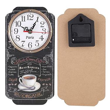 Imagem de ZAWELIYO Relógio de Parede de Dígitos Grandes, Relógio Suspenso Retangular de Estilo Elegante para Quarto de Sala de Estar Com Padrão Exclusivo, Design de Decoração de Parede Decorativa