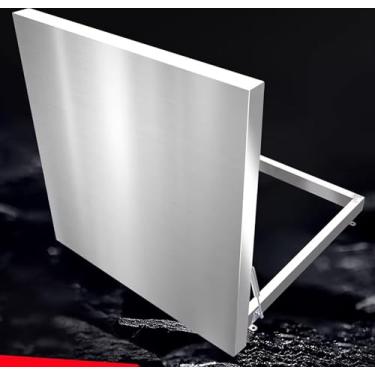 Imagem de Escotilha de telhado de aço inoxidável resistente - Porta de acesso de emergência à prova de intempéries, capa de poço de claraboia antirroubo, tamanho personalizado 76 x 76 cm - Solução de escape de