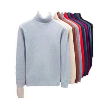 Imagem de Suéter Masculino De Gola Alta Slim Fit Em Tricô De Alta Qualidade, Ant