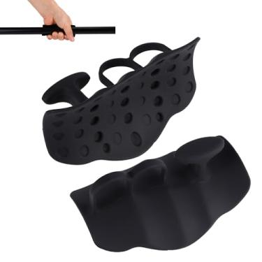 Imagem de 2 alças antiderrapantes para treino, luva de ginástica de borracha para homens, mulheres, treino, proteção da palma da mão, acessórios práticos de ginástica para pull-ups, levantamento de peso