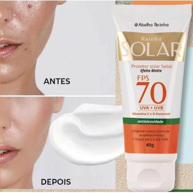 Imagem de Protetor Solar Facial Fps 70 Toque Seco E Antioleosidade abelha rainha