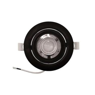 Imagem de Spot led direcionavel embutir redondo 7w 4000k preto bivolt - TASCHIBR