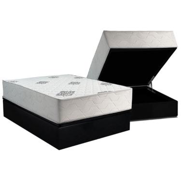 Imagem de Cama Box Baú Casal + Colchão Ortopédico Inovaflex Comfort Premium