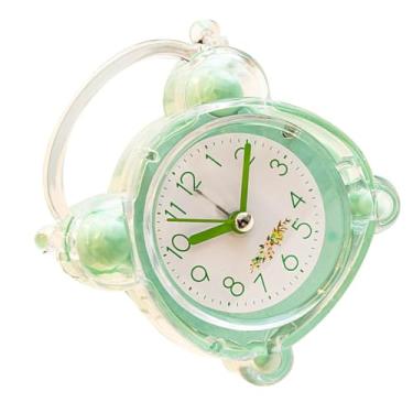 Imagem de Acouto Despertador Infantil de Desenho Animado, Design Silencioso de Campainha Dupla Com Números Grandes, Configuração Fácil para Mesa de Quarto Em Laranja (Verde)