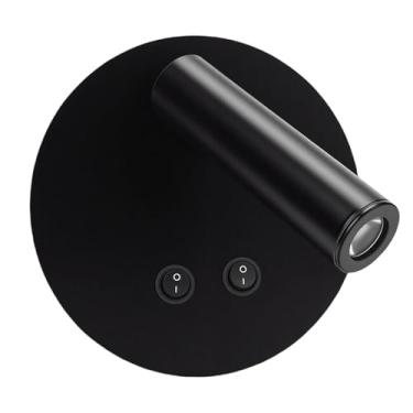 Imagem de Asixxsix Refletores LED, Refletor Retro Ajustável Industrial, Refletor Direcional Ajustável Interior, Luz de Parede de Teto de Liga de Alumínio para Galeria, Armário, Corredor (Preta)