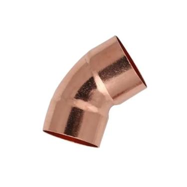 Imagem de 1/10.2 cm 3/20.3 cm 1/5.1 cm 5/20.3 cm 3/10.2 cm 2.5 cm 6,35-54 mm cotovelo reto em forma de Y U P 3 4 vias Corss cobre extremidade alimentação tubo condicionador de ar (45 graus, 45 mm)