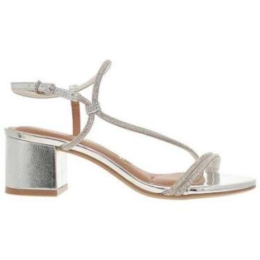 Imagem de Sandália Feminina Vizzano Salto Bloco Cristal Prata - 6291-Feminino