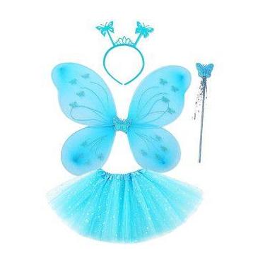 Imagem de Fantasia Borboleta Asa Fada Infantil Festa Carnaval Saia Tule - XZ-127