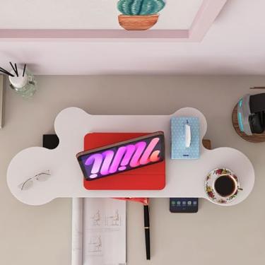 Imagem de ZDJZMGZ Suporte para monitor de canto com armazenamento, elevador de tela de mesa para trabalhadores de escritório, rack organizador de laptop de madeira, cantos arredondados e sem rebarbas (cor