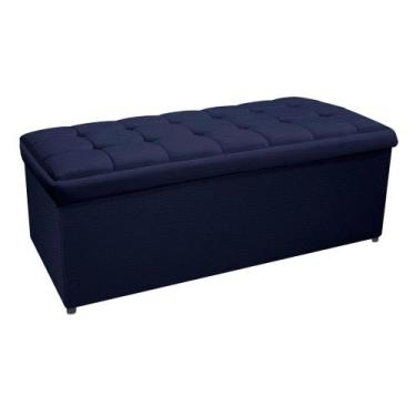 Imagem de Calçadeira Copenhague 160 cm Queen Size Corano Azul Marinho - Doce Son