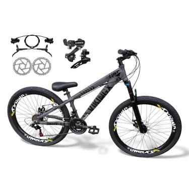 Imagem de Bicicleta Aro 26 Vikingx Tuff X25 Freeride 21v Câmbios Shimano Aros Vmaxx Freio a Disco Hidráulico-Unissex