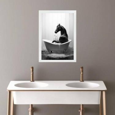 Imagem de Quadro Banheiro Coleção Animais - Cavalo 45X34Cm