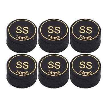 Imagem de CUOFYUNL 6 peças de pontas para taco de bilhar profissional multi camadas de substituição para tacos de bilhar e sinuca 14 mm (SS)