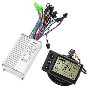 Imagem de Kit de Controlador Sem Escovas com Painel Display LCD para Bicicleta Elétrica Controle Estável Freio Sensível Mudança Direção Shell Liga Alumínio Dissipação Calor Instalação Fácil PAS Marcha Bateria P