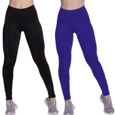 Imagem de KIT 2 Calça Legging Montaria Serra e Mar Roupa Para Academia Treino Moda Fitness Musculação-Feminino