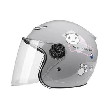 Imagem de Capacete Infantil Para Moto Elétrica Com Estampa De Desenho Animado, C