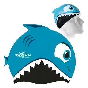 Imagem de Touca De Natação Infantil Tubarão Speedo Shark Azul