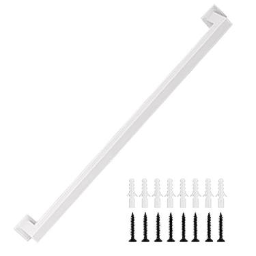 Imagem de Trilho de mão quadrado para degraus, escadas internas e externas, branco - corrimão de ferro forjado corrimão de metal barra de apoio para pés