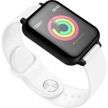 Imagem de Relógio Inteligente B57 Smartwatch Monitor Cardíaco Pressão Ios Android - Branco - Smart Bracelet