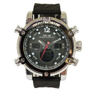 Imagem de Relógio Masculino Weide AnaDigi WH-5205 Prata e Preto-Masculino
