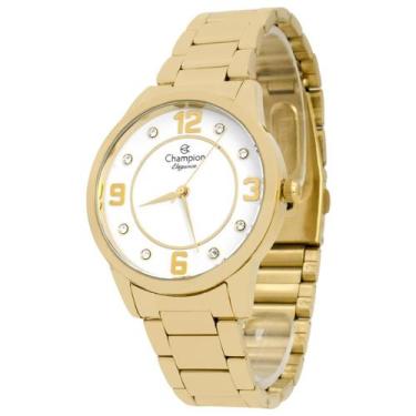 Imagem de Relogio Feminino Champion Analogico Aço Inoxidavel Dourado Mostrador B
