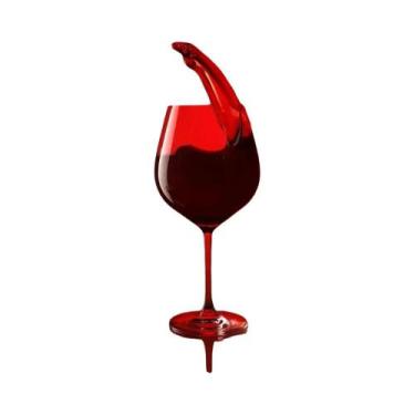 Imagem de Pintura Em Tela Abstrata De Vinho Tinto Dançante, Arte Moderna Para Ba