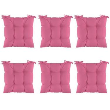Imagem de Kit 6 Assentos Futton Almofada 4 Furos De Cadeira Poltrona Futon 40x40