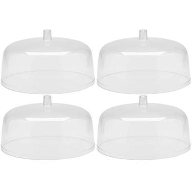 Imagem de Kit 4 Cúpulas para Prato de Bolo 30cm Tampas Boleira Natural Padaria C