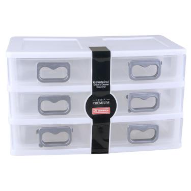 Imagem de Gaveteiro de Mesa Plástico São Bernardo Branco 6 Gavetas