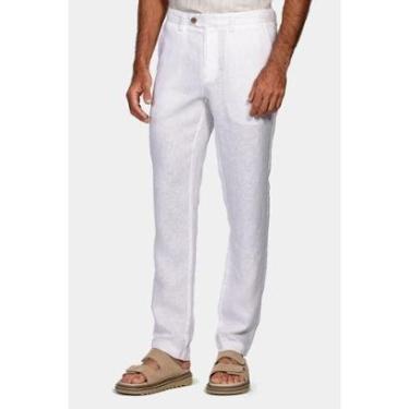 Imagem de Calça Chino Resort Linho Off White-Masculino