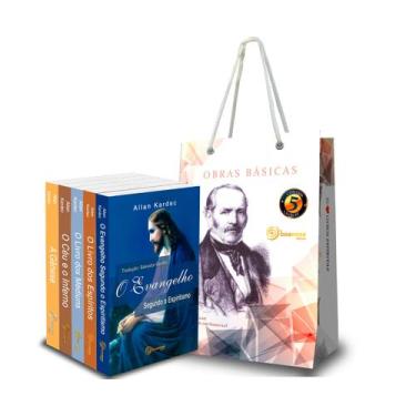 Imagem de Kit 5 Obras Basicas Allan Kardec (com Sacola) - BOA NOVA EDITORA
