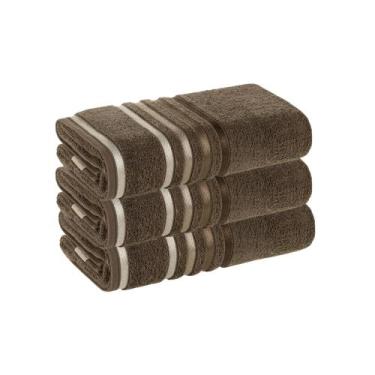 Imagem de Kit 3 Toalhas de Banho Karsten Lumina 98% Algodão 70x140cm Premium, Ma