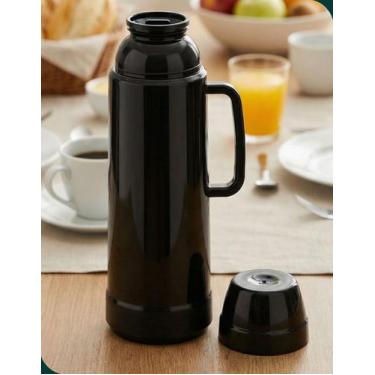 Imagem de Garrafa Térmica Mor Use 1L Preta Café e Chá Quente por 24 Horas Isolam