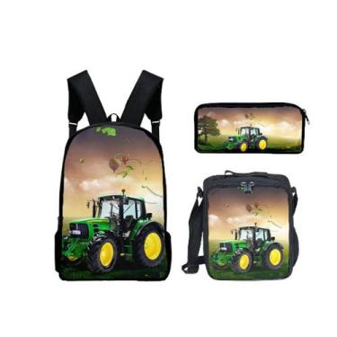 Imagem de Conjunto de mochilas Tractor Anime School para crianças com lancheira 