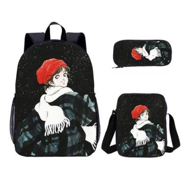 Imagem de Conjunto de mochilas Touch School Bag Anime para crianças, 3 unidades 