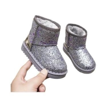 Imagem de Botas De Neve Para Meninas, Quentes E Estilosas, Com Forro Grosso, Sli