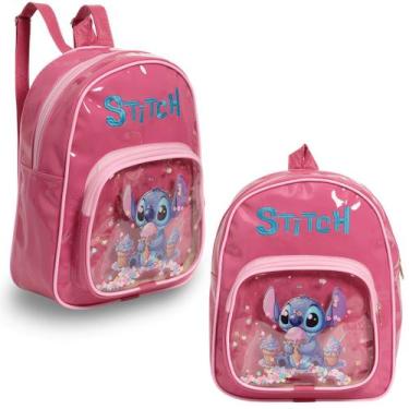 Imagem de Mochila Stitch Costas Mini Bolsa Criança Adulto Reforçada - Plike