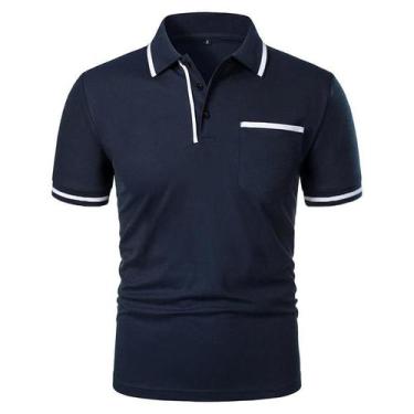 Imagem de Camisas Polo Masculinas Casuais De Verão, Respiráveis, De Manga Curta,