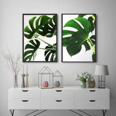 Imagem de Kit 2 Quadros Decorativos Costela de Adão