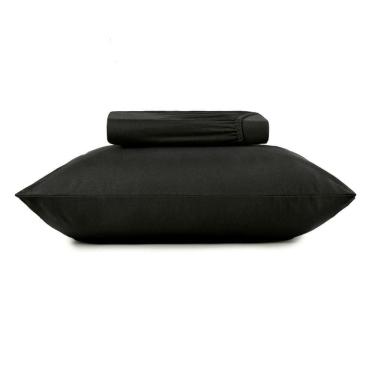 Imagem de Jogo De Cama Solteiro 2 Peças Altenburg Malha Fio Penteado Preto Primitivo