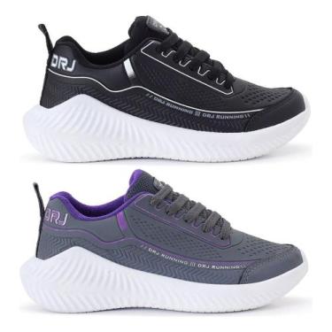 Imagem de Kit 2 Tênis Feminino Esportivo Academia Confortável Leve Promoção - Da