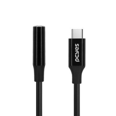 Imagem de Cabo Usb-c Para P3 Fêmea - Preto - 15cm - P3ucp-15p