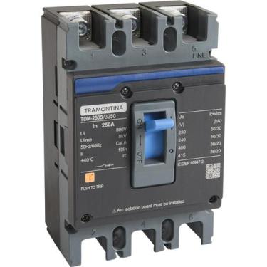 Imagem de Disjuntor Tripolar 250A Caixa Moldada TDM-250S 3250 3P 50kA 58014219 T