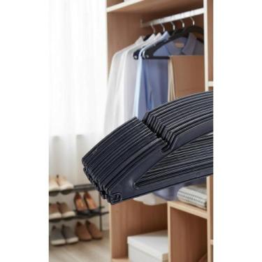 Imagem de Kit 100 Cabides Acrílico Resistente Adulto Organização Guard - Congrat