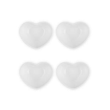 Imagem de CONJUNTO 4 MINI BOWLS LE CREUSET CORAÇÃO EM CERÂMICA BRANCO 89341900100008