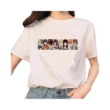 Imagem de Camiseta Feminina Bungou Stray Dogs Anime Harajuku Casual Com Gola O E
